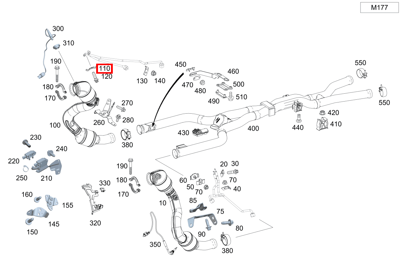 Befestigungsbügel Vorn rechts Mercedes-AMG C 63 S Cabriolet 205