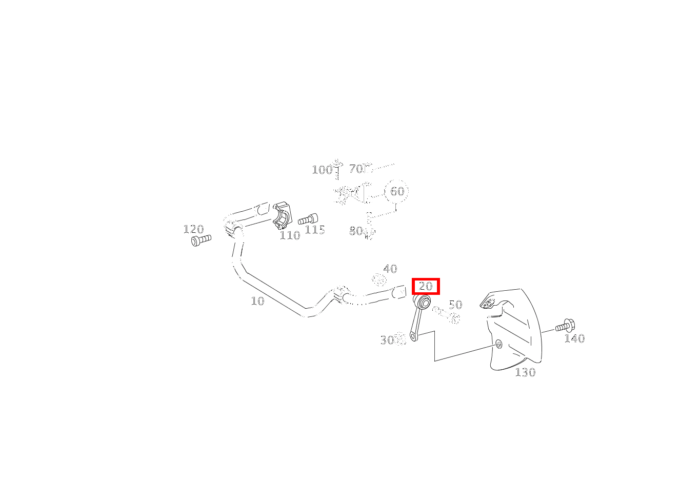 Stange AN DREHSTAB LINKS E 63 AMG T-Modell 211 Stange AN DREHSTAB LINKS E 63 AMG T-Modell 211