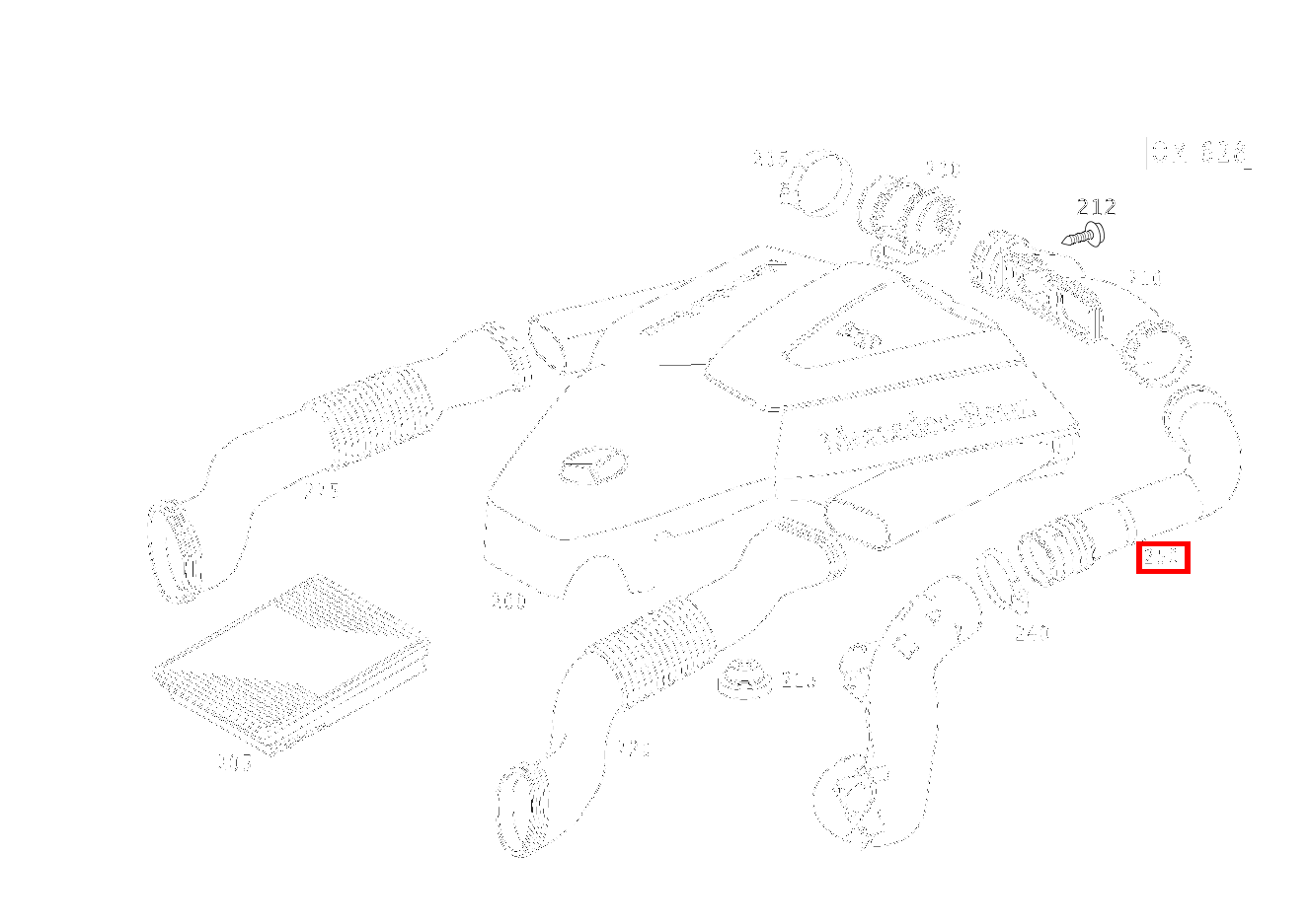Saugrohr RECHTS S 400 L CDI 220