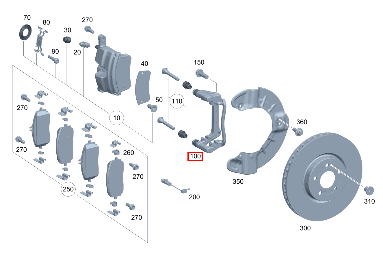 Bremsträger Links und rechts A 250 e Limousine 177 Bremsträger Links und rechts A 250 e Limousine 177