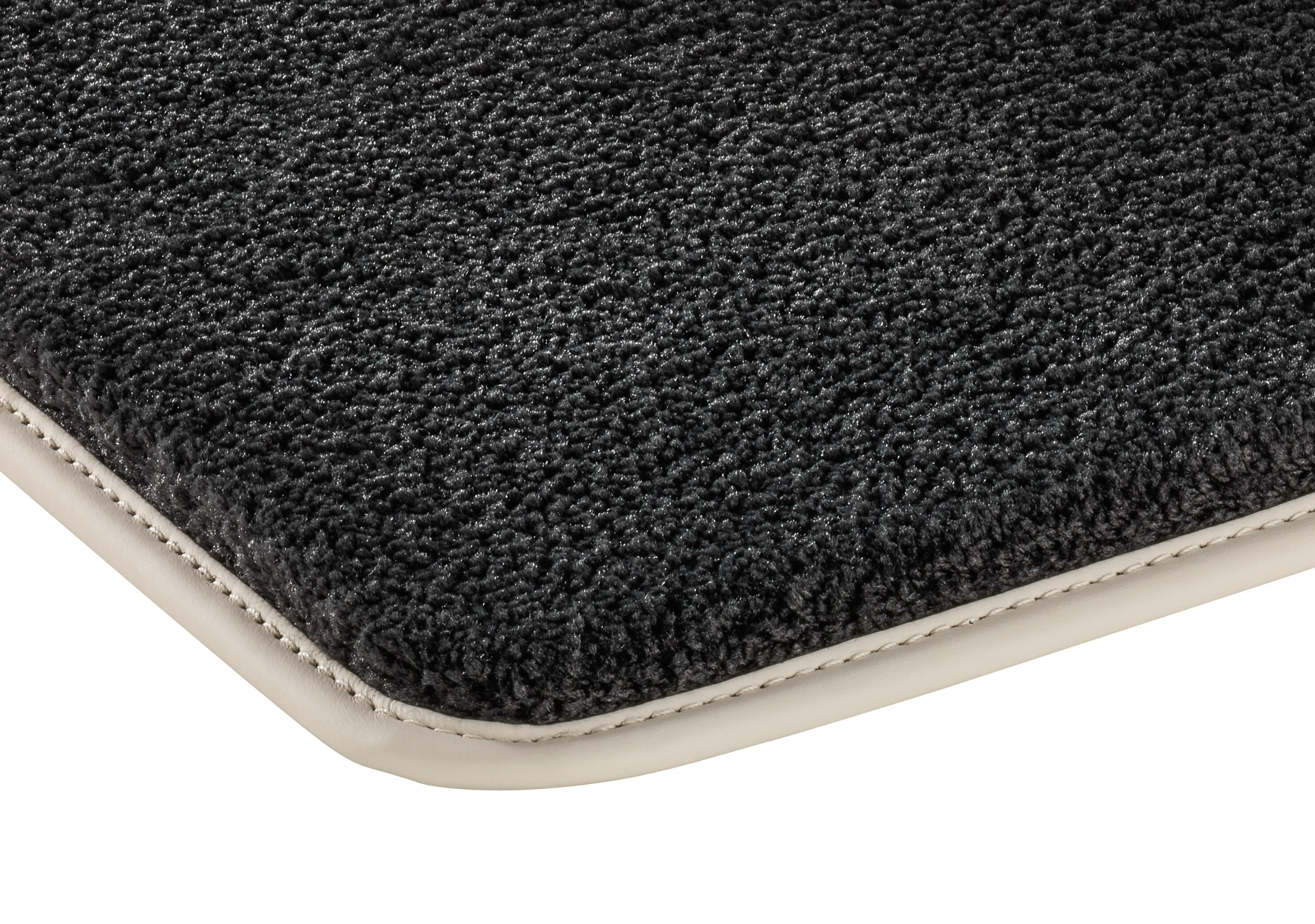 Veloursmatten, Fond, 2-teilig, schwarz / porzellan G-Klasse W463