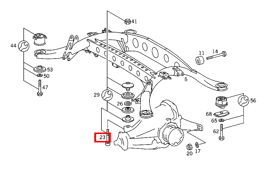Zylinder-Schraube ACHSGEHAEUSE AN HINTERACHSTRAEGER,VORN S 320 L/300 SEL 3.2 140 Zylinder-Schraube ACHSGEHAEUSE AN HINTERACHSTRAEGER,VORN S 320 L/300 SEL 3.2 140