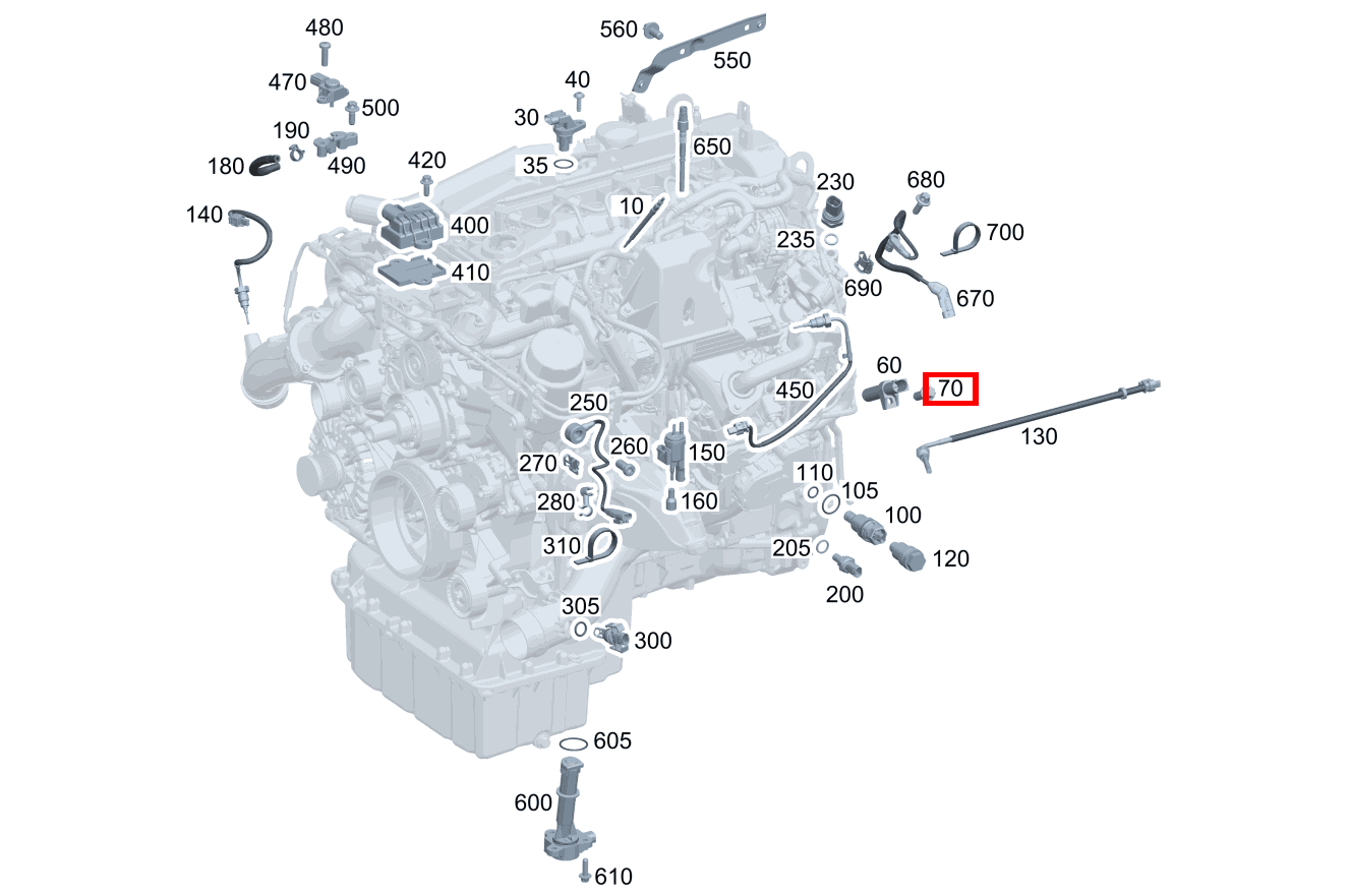 Sechsrundschraube Positionsgeber an Zylinderkurbelgehäuse; M6X16 Vito 116 CDI Kasten Lang 245 Sechsrundschraube Positionsgeber an Zylinderkurbelgehäuse; M6X16 Vito 116 CDI Kasten Lang 245