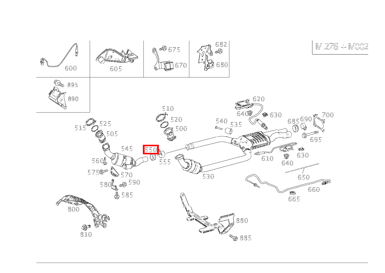 DICHTRING ABGASANLAGE Katalysator an Auspuffrohr vorn CLS 450 4MATIC 218