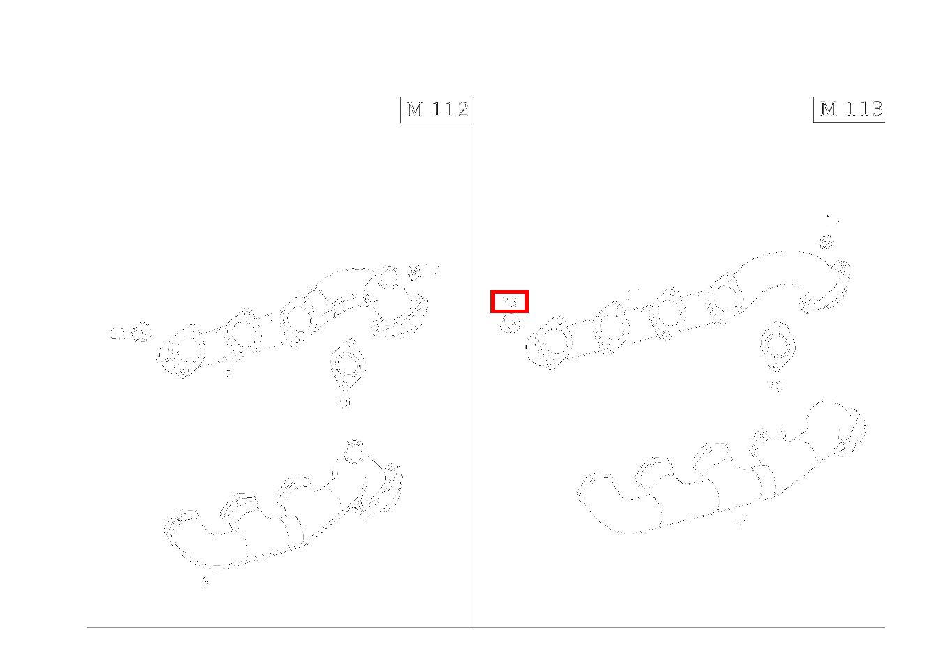 Sechskantmutter AUSPUFFKRUEMMER AN ZYLINDERKOPF M8; M6 ML 500 Off-Roader 163 Sechskantmutter AUSPUFFKRUEMMER AN ZYLINDERKOPF M8; M6 ML 500 Off-Roader 163