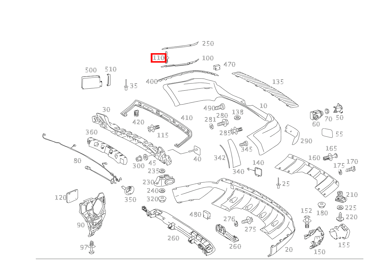 Spreizniet Stoßfänger; 5mm GL 500 4MATIC Off-Roader 164 Spreizniet Stoßfänger; 5mm GL 500 4MATIC Off-Roader 164