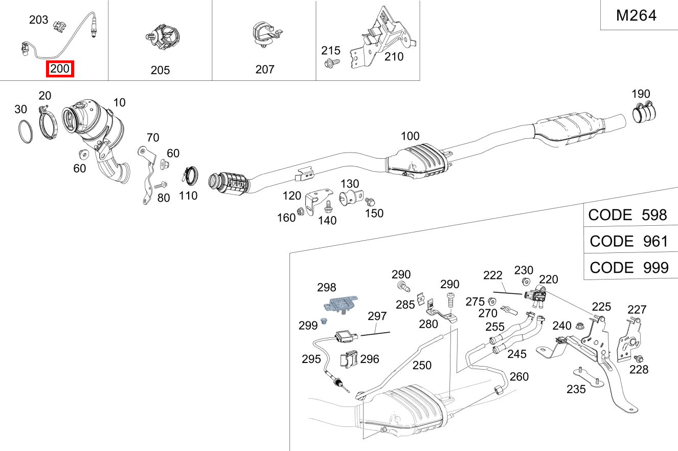 Lambdasonde Nach Katalysator CLS 350 Coupé BCA 257
