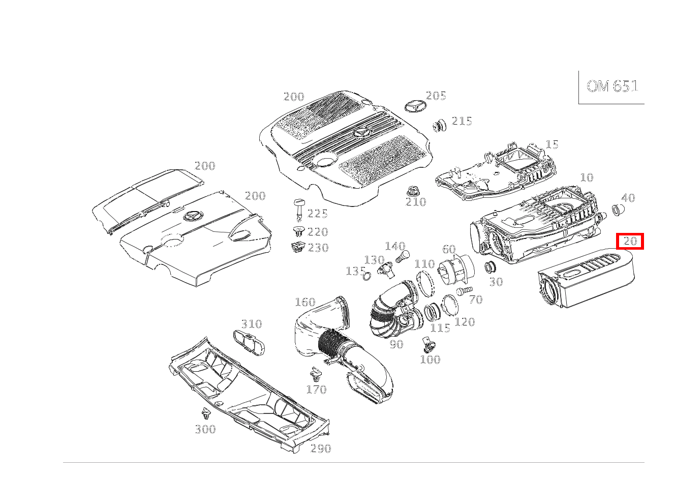 Luftfiltereinsatz C250CDI BE 204