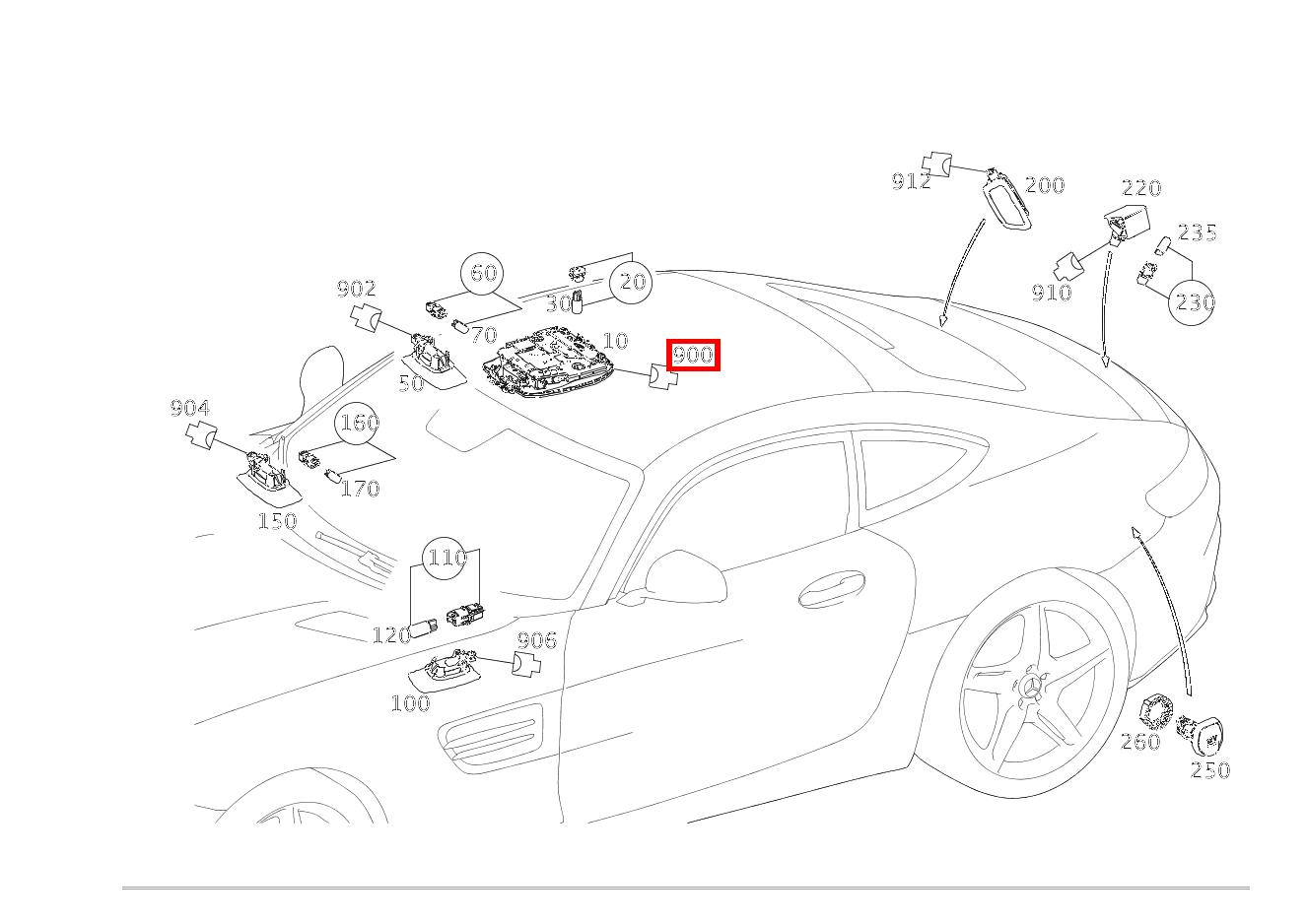 Steckdose DACHBEDIENEINHEIT N70/3*G; 8-PIN MQS Mercedes-AMG GT S 197 Steckdose DACHBEDIENEINHEIT N70/3*G; 8-PIN MQS Mercedes-AMG GT S 197
