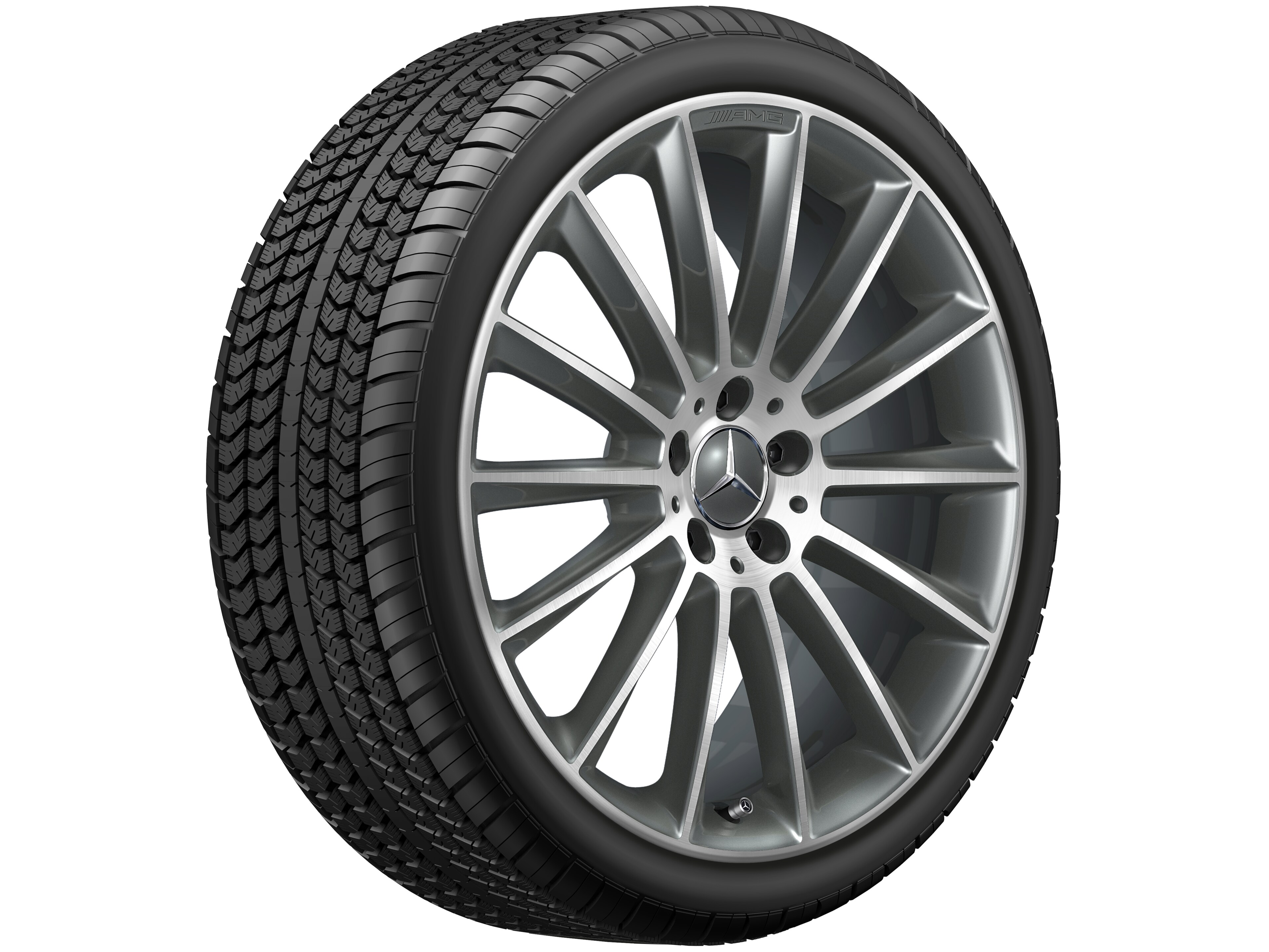 Mercedes-Benz -  AMG Vielspeichen-Rad, 50,8 cm (20 Zoll), glanzgedreht 8 J x 20 ET 43, titangrau
