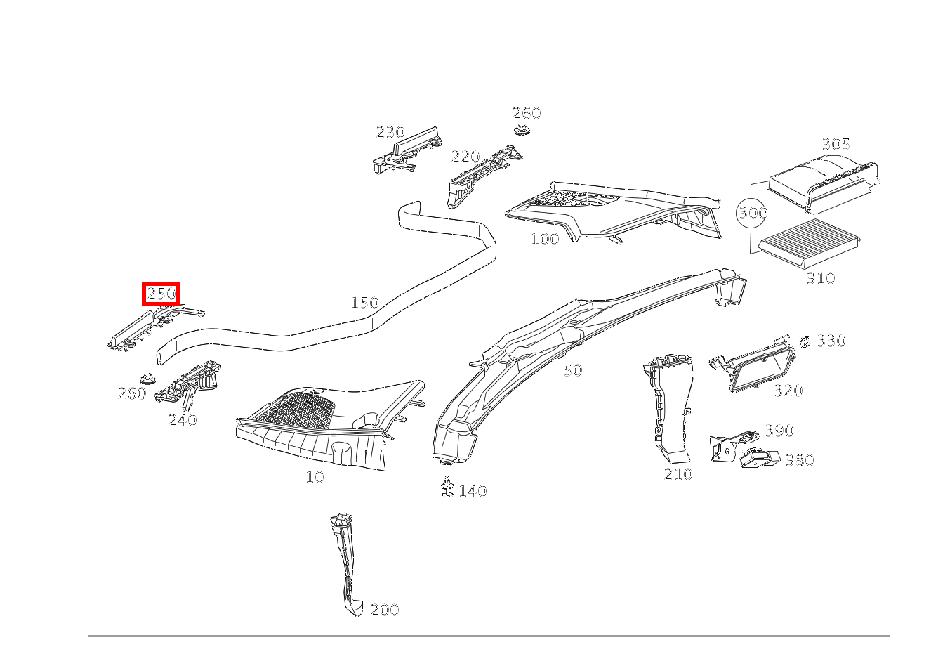 ABDICHTUNG LUFTKANAL OBEN LINKS Mercedes-AMG GT 63 S E PERFORMANCE 290 ABDICHTUNG LUFTKANAL OBEN LINKS Mercedes-AMG GT 63 S E PERFORMANCE 290