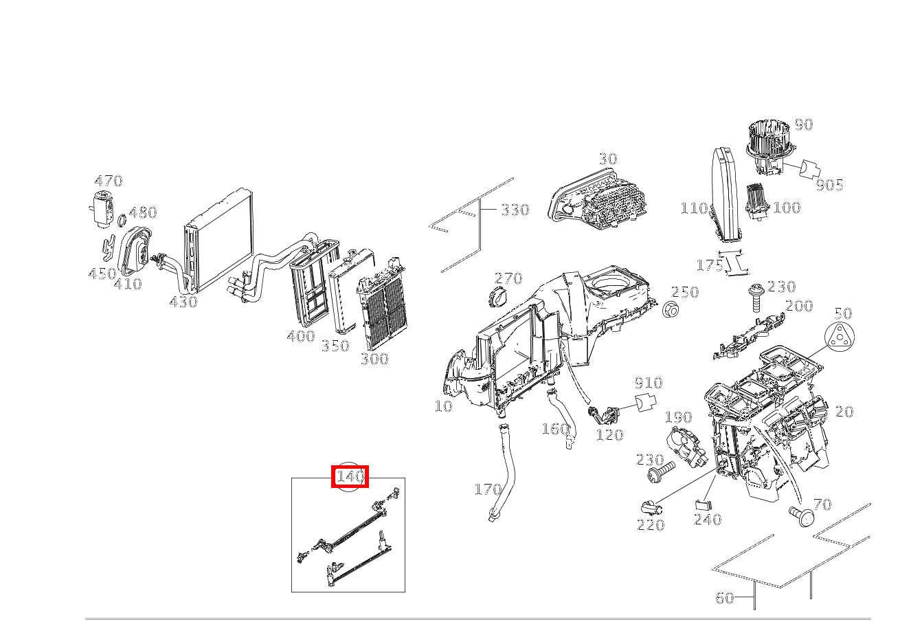 TEILESATZ BEDIENHEBEL TEILESATZ E 400 T 4MATIC 212