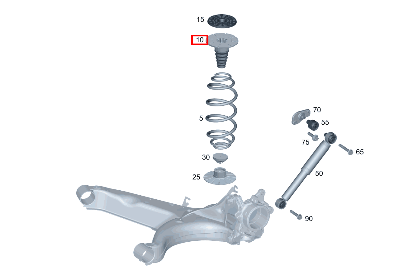 Zusatzfeder Links und rechts V 220 d EDITION Kompakt 460