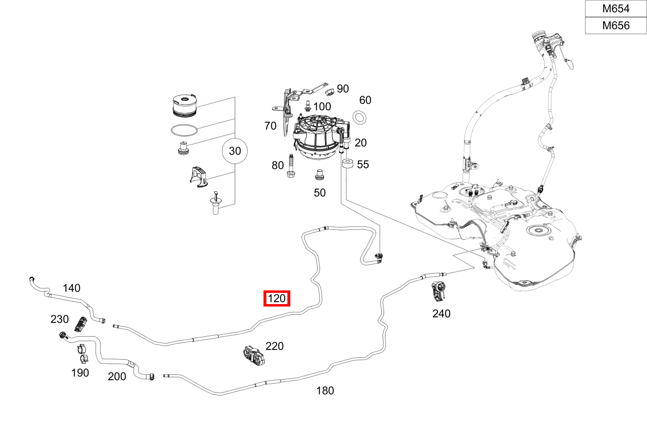 Kraftstoffleitung Zulaufleitung GLE 400 d 4MATIC 247