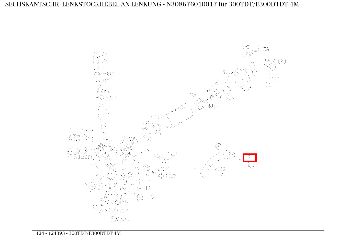 Sechskantschraube LENKSTOCKHEBEL AN LENKUNG M10X1X60 , , und 