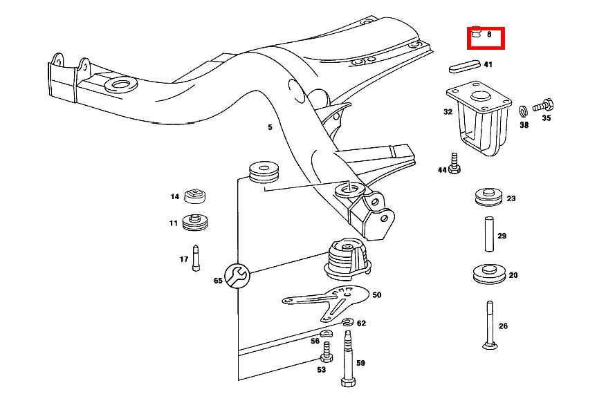 Gummipuffer An Abschirmblech; 17.5mm SLC 107, E 123, SE 126 und 
