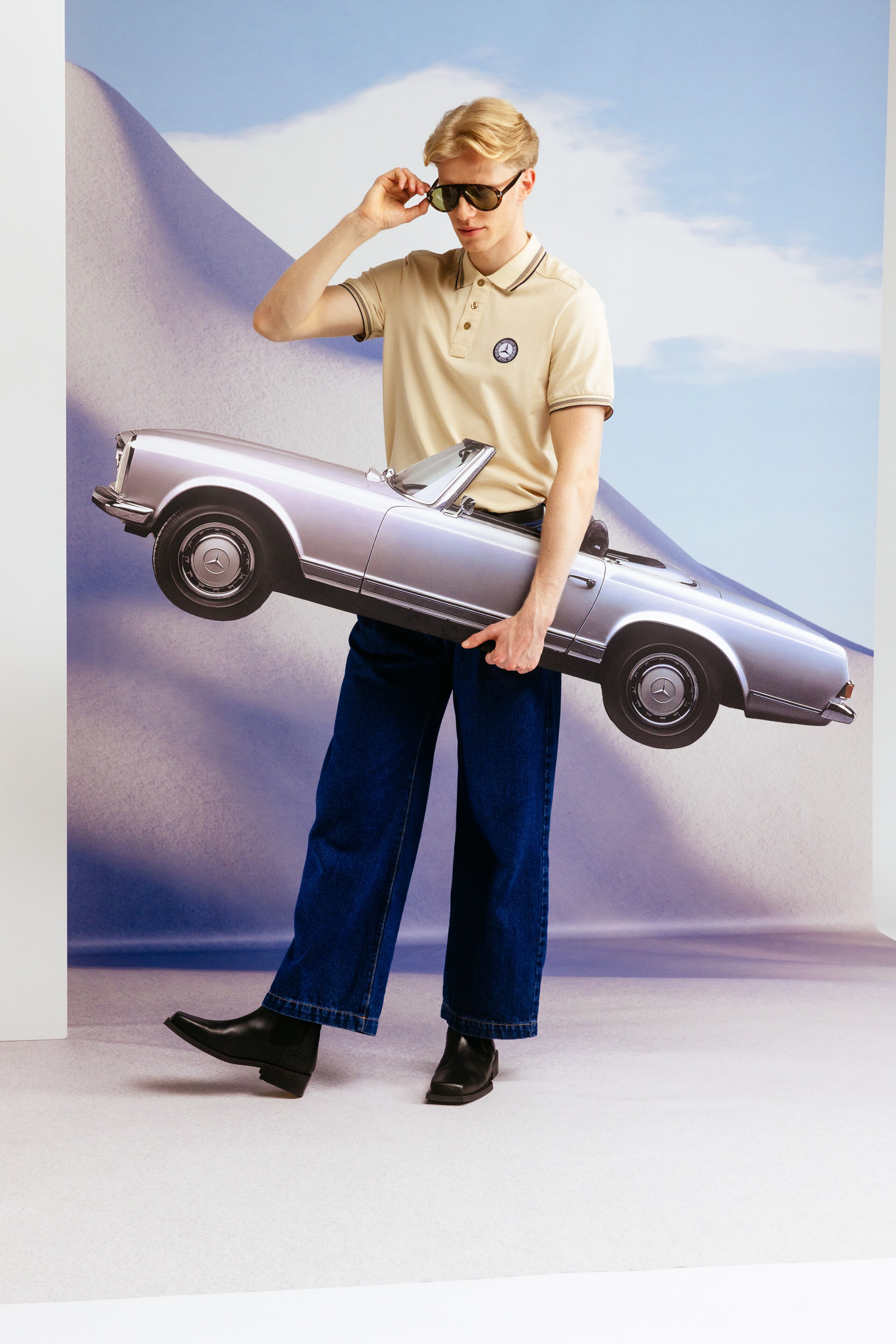 Poloshirt Herren, creme | XL | B66041745