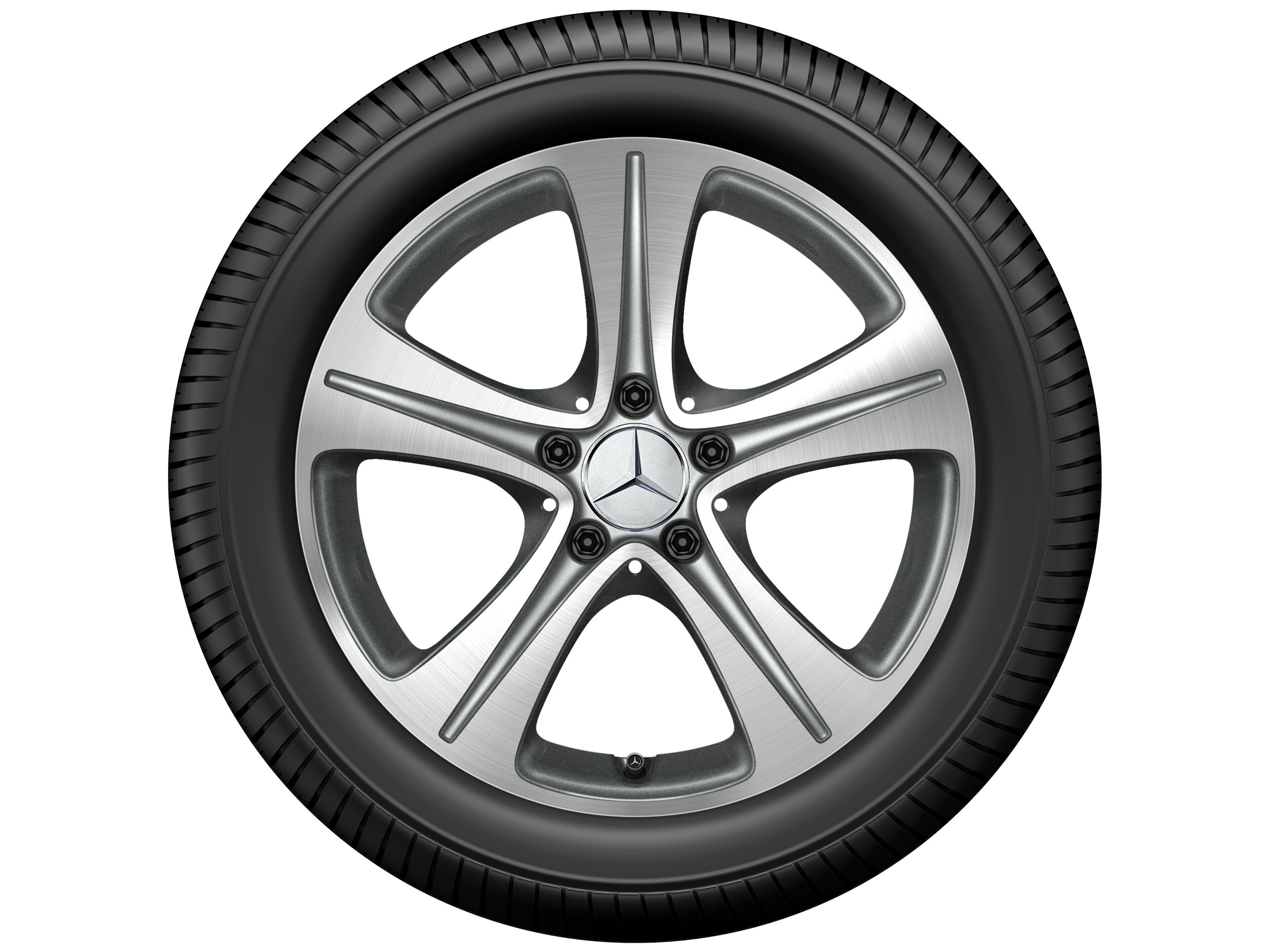 5-Speichen-Rad, 43,2 cm (17 Zoll), glanzgedre