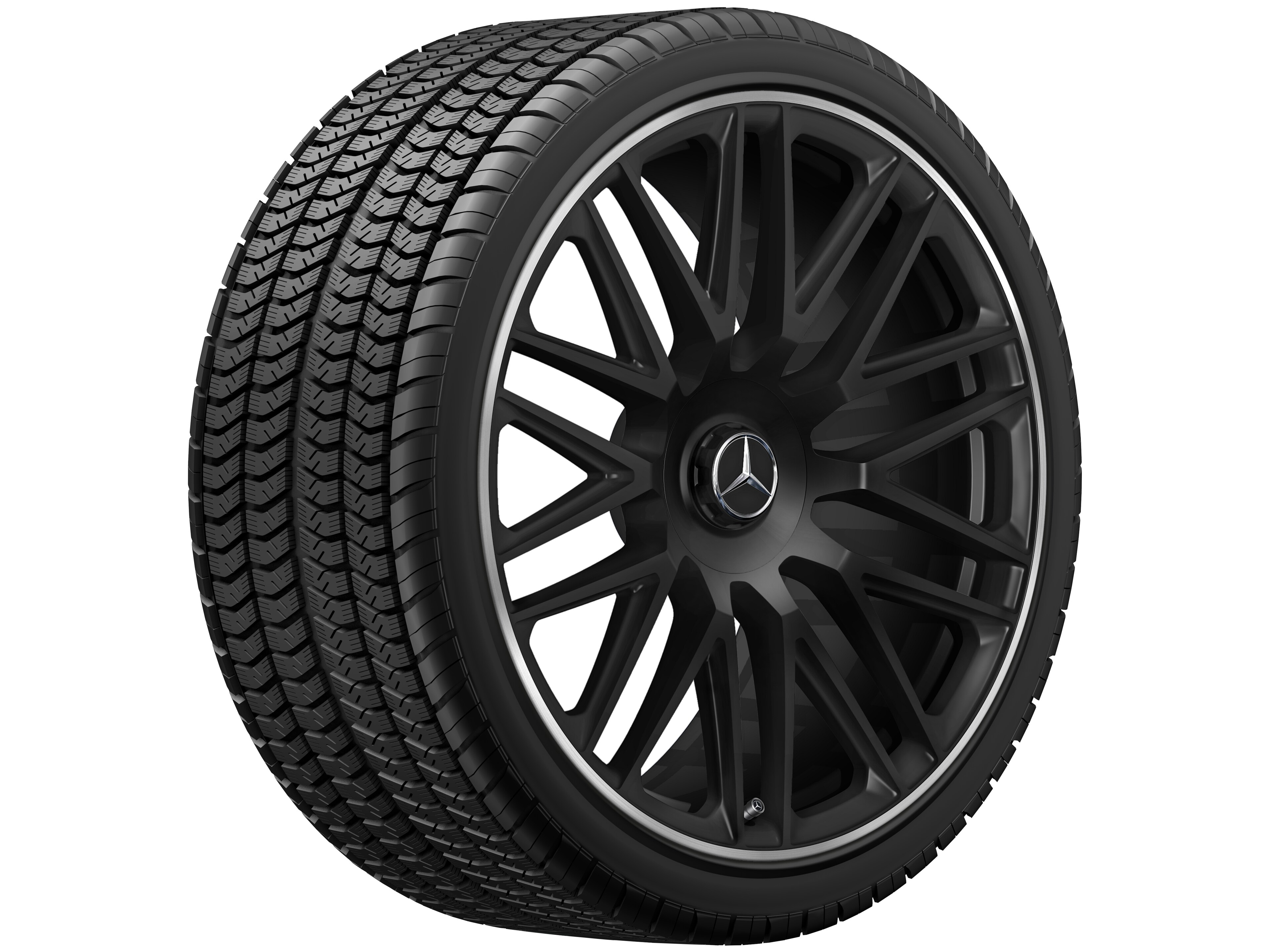 Mercedes-Benz - AMG Schmiederad 10-Speichen-Design, 21 Zoll, 9,5 J x 21 ET 33, schwarz matt