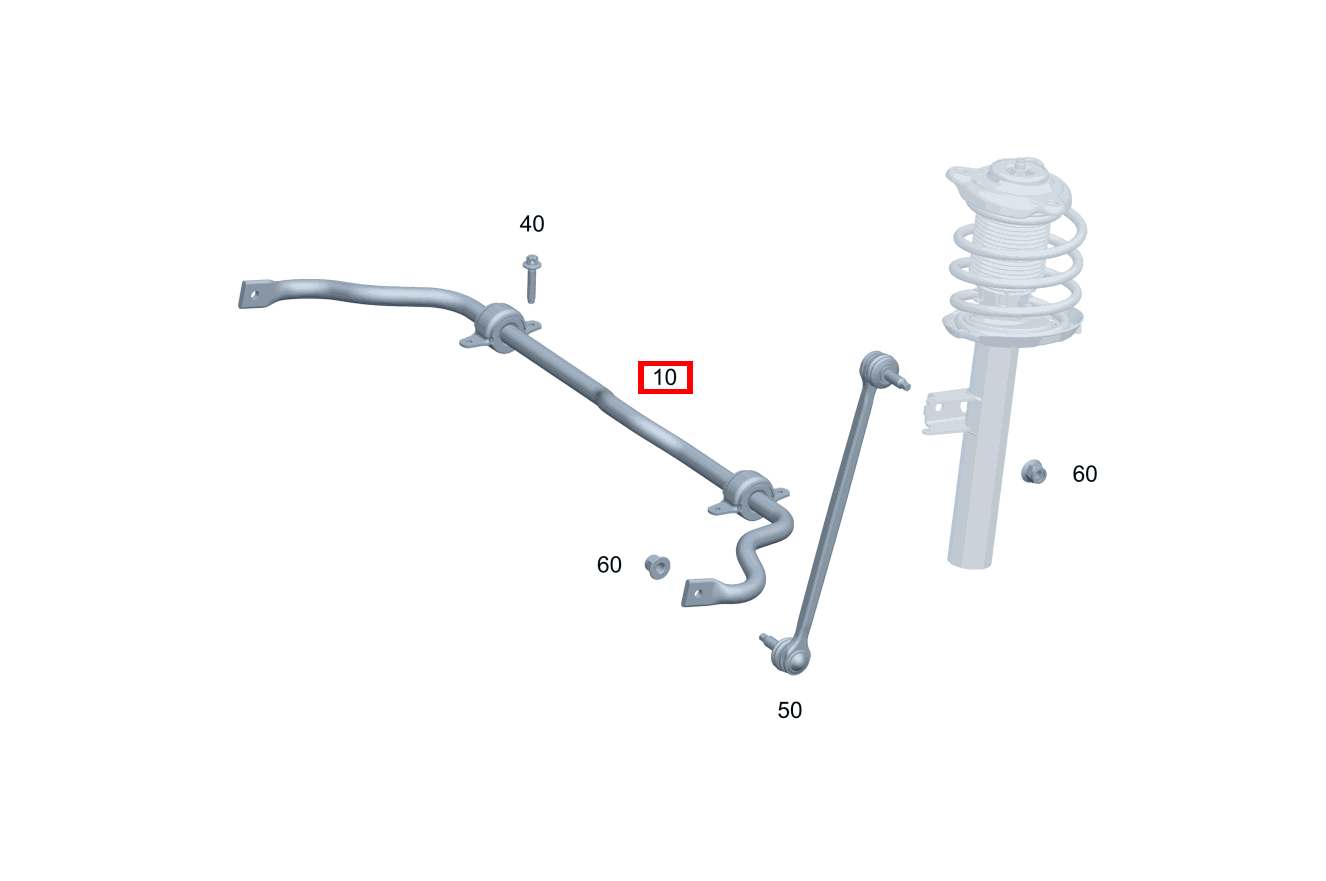 Rohrdrehstab Mit Lager, vorn GLA 200 4MATIC 247 Rohrdrehstab Mit Lager, vorn GLA 200 4MATIC 247