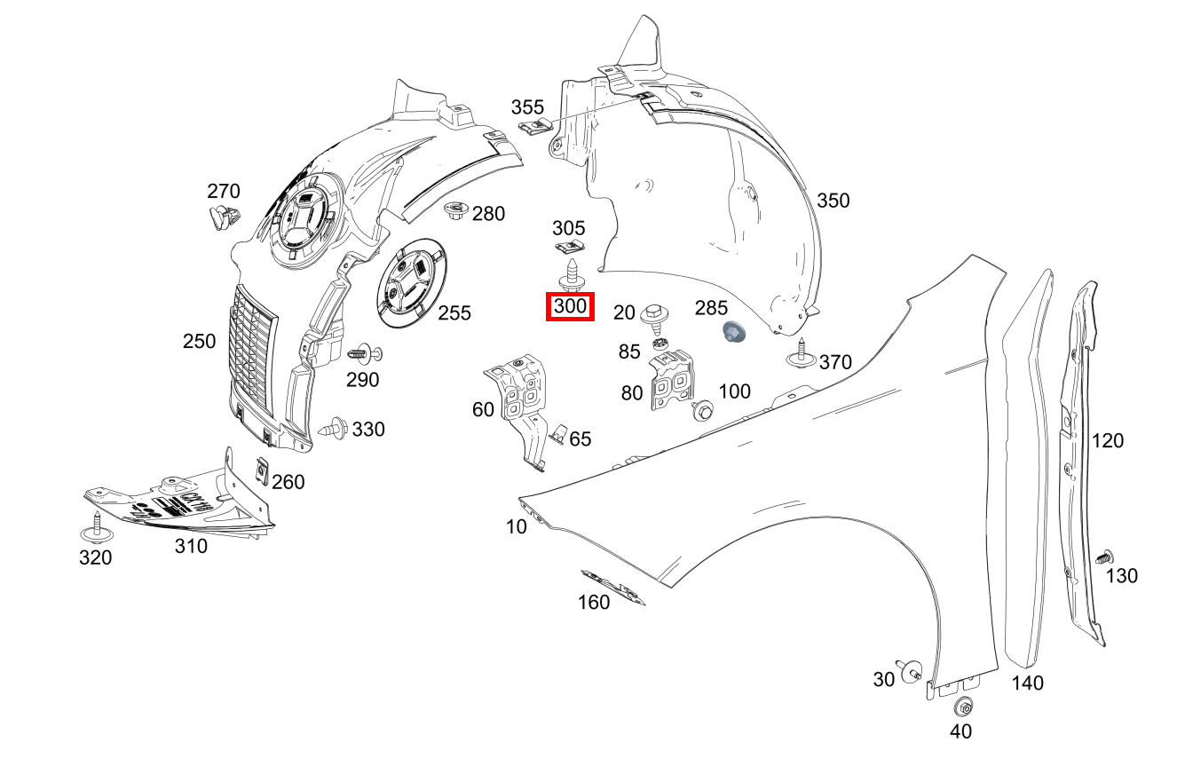 Sechskantschraube Befestigung Radlaufverkleidung; M8X20 Mercedes-AMG CLA 35 4MATIC Coupé 177