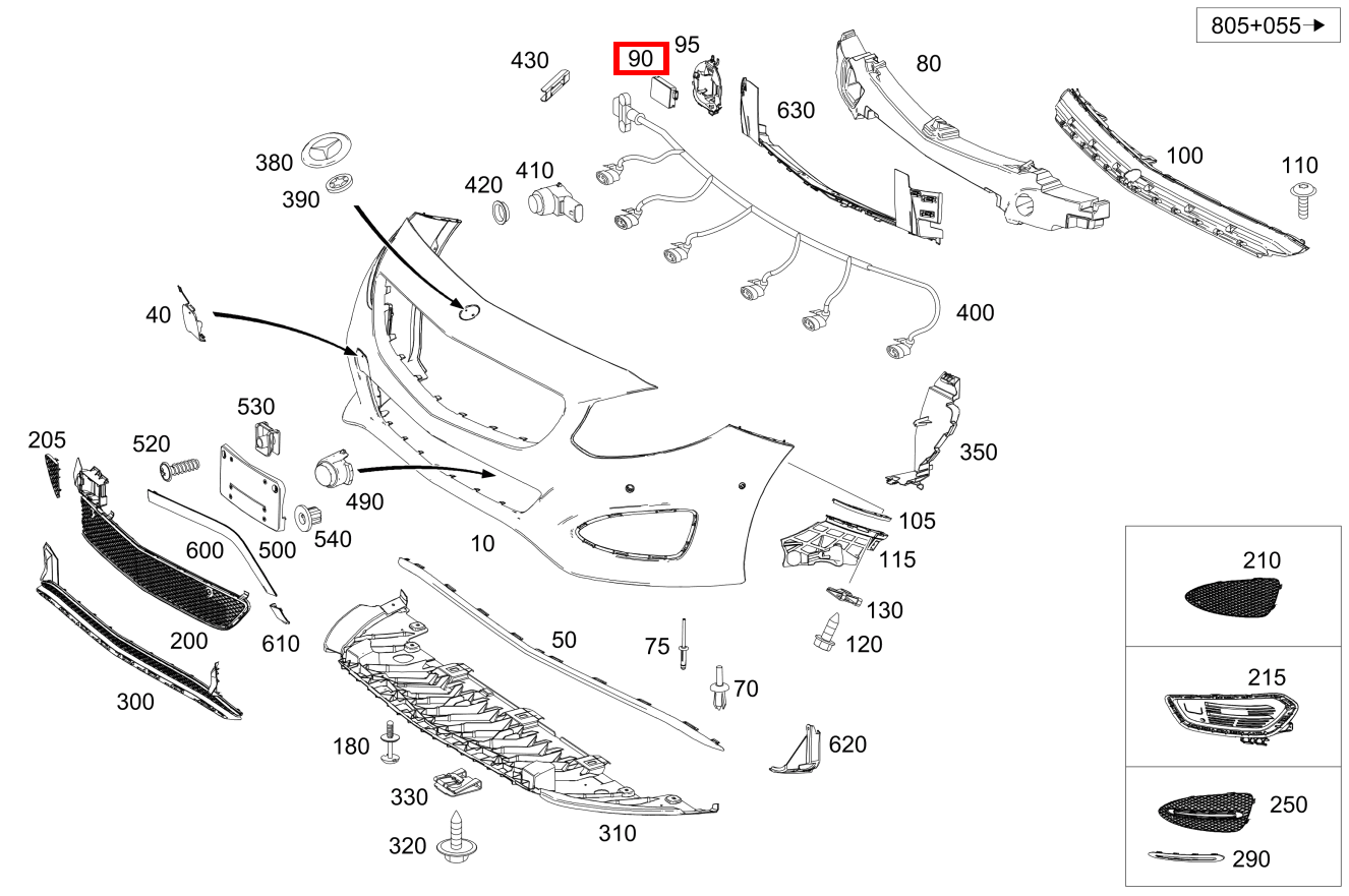 Radarsensor Kollisionswarner B220 4M 246