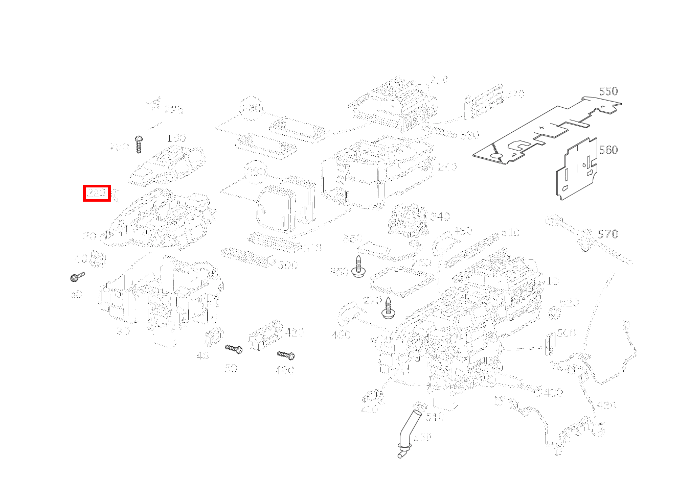 SPANNFEDER GEHAEUSEOBERTEIL AN GEHAEUSEUNTERTEIL S 350 L 4-MATIC 220