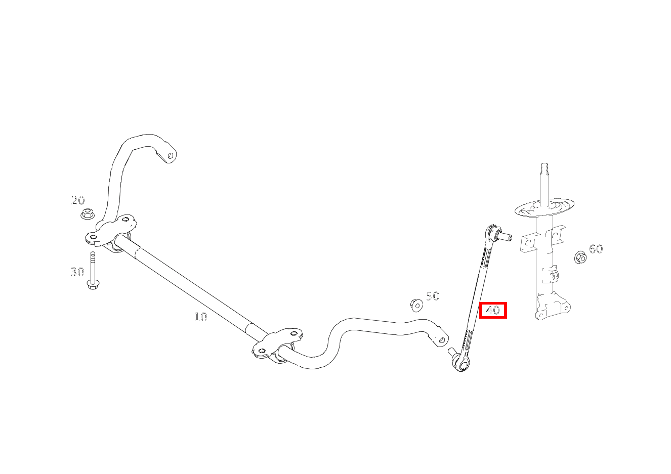 Drehstabgestänge DREHSTAB UND STOSSDAEMPFER LINKS E 350 4MATIC Limousine BCA 212