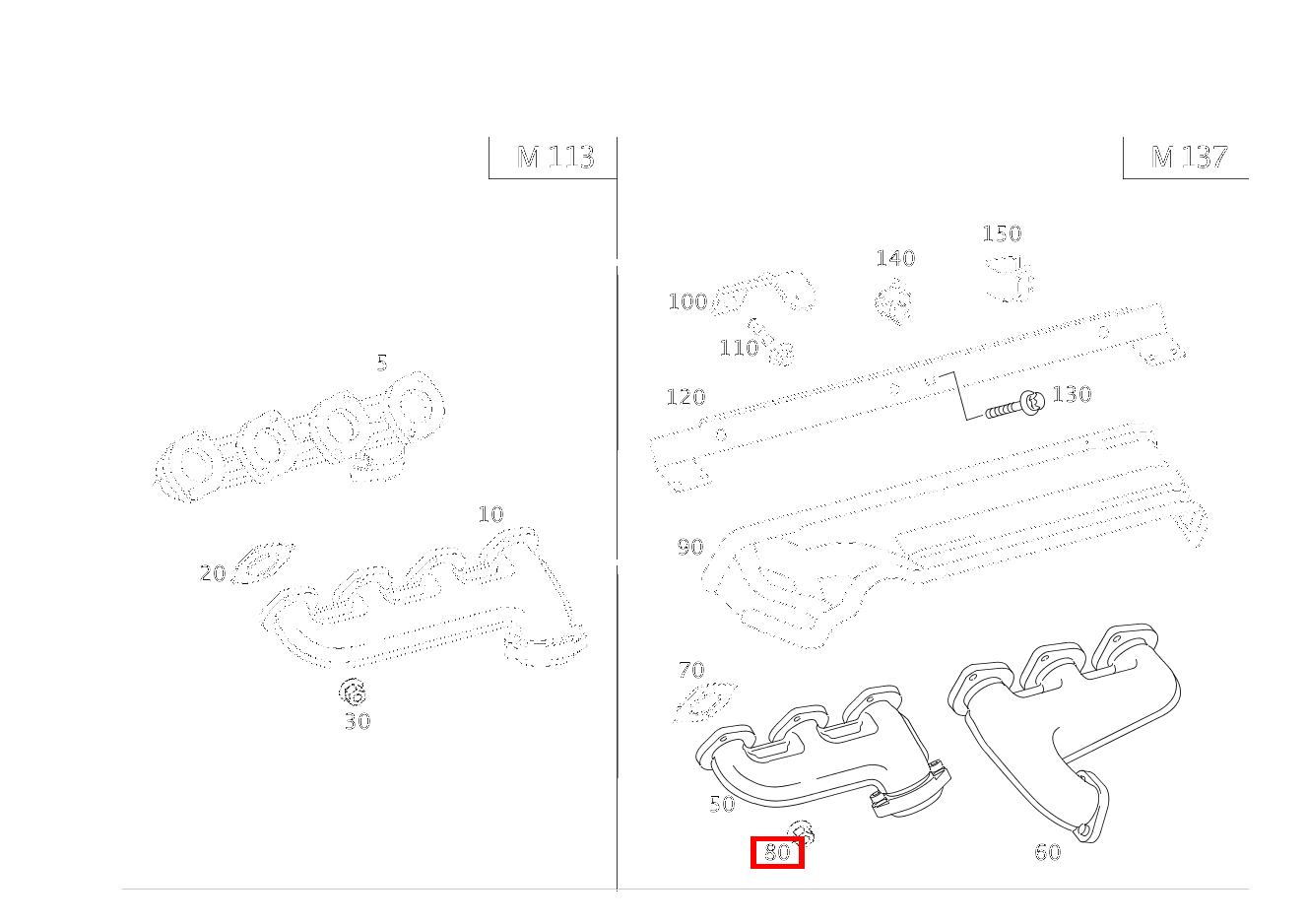 Sechskantmutter AUSPUFFKRUEMMER AN ZYLINDERKOPF; M6 CL 600 Coupé 215 Sechskantmutter AUSPUFFKRUEMMER AN ZYLINDERKOPF; M6 CL 600 Coupé 215