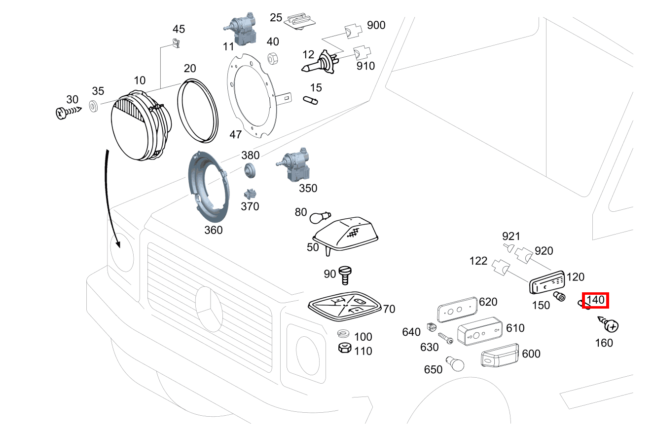 Glühlampe BLINKLEUCHTE SEITLICH; 12V-5W G 300 CDI 461 Glühlampe BLINKLEUCHTE SEITLICH; 12V-5W G 300 CDI 461