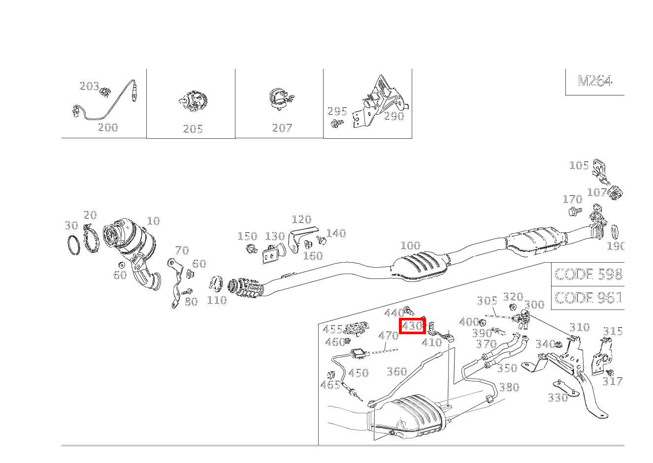 Lasche DRUCKLEITUNGEN AN HALTER E 300 Cabriolet 238