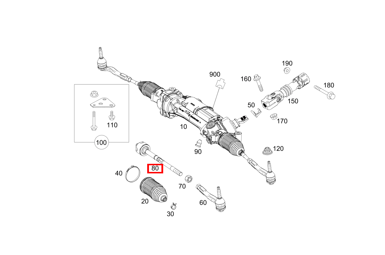 Spurstange Innen links und rechts für C 205, GLC 253-Klasse kaufen