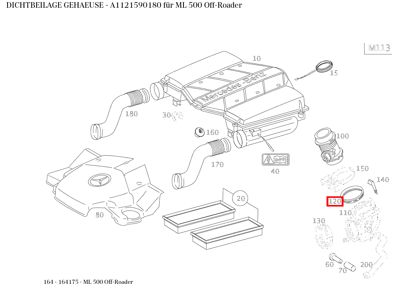 Dichtbeilage GEHAEUSE ML 500 Off-Roader 164