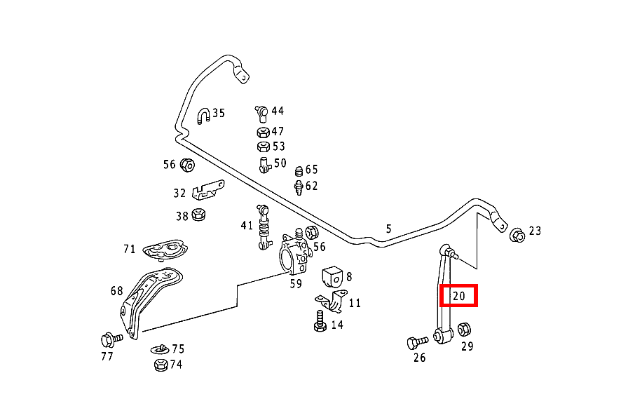 Stange DREHSTAB ZUM FEDERLENKER B 180 247 Stange DREHSTAB ZUM FEDERLENKER B 180 247