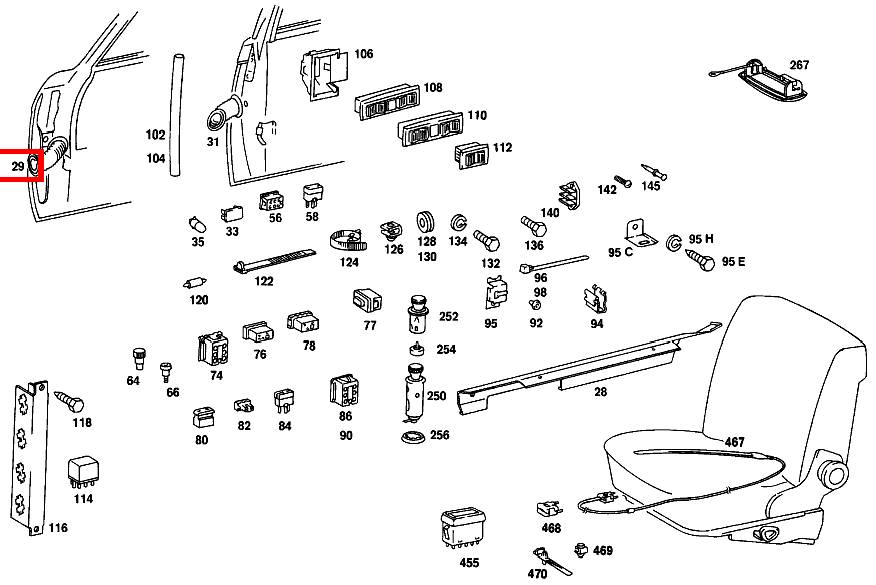 Schutzschlauch KABEL FAHRERTUER 450 SEL 116 Schutzschlauch KABEL FAHRERTUER 450 SEL 116