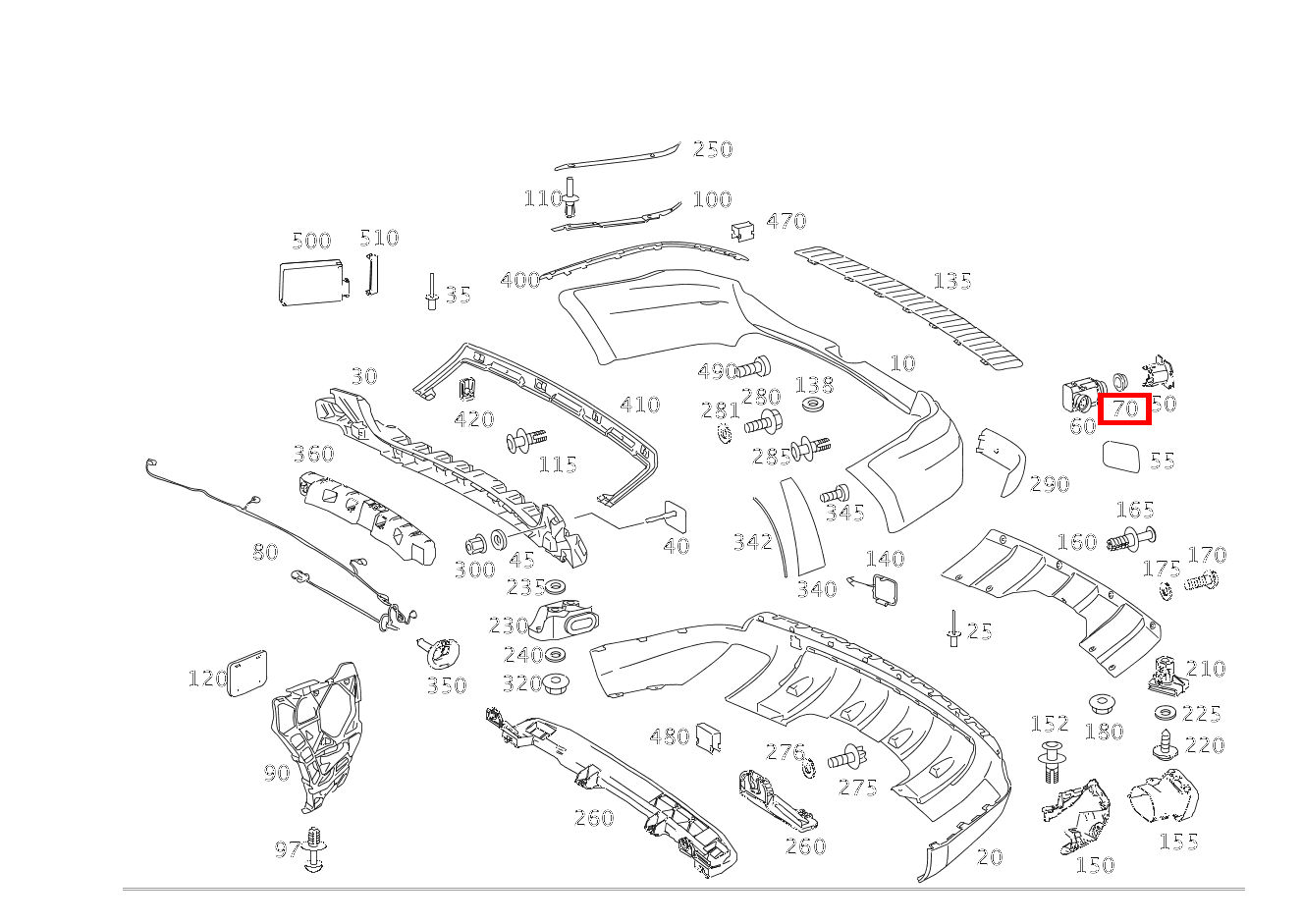Abstandsring PARKTRONIC-System GL 450 4M 164 Abstandsring PARKTRONIC-System GL 450 4M 164