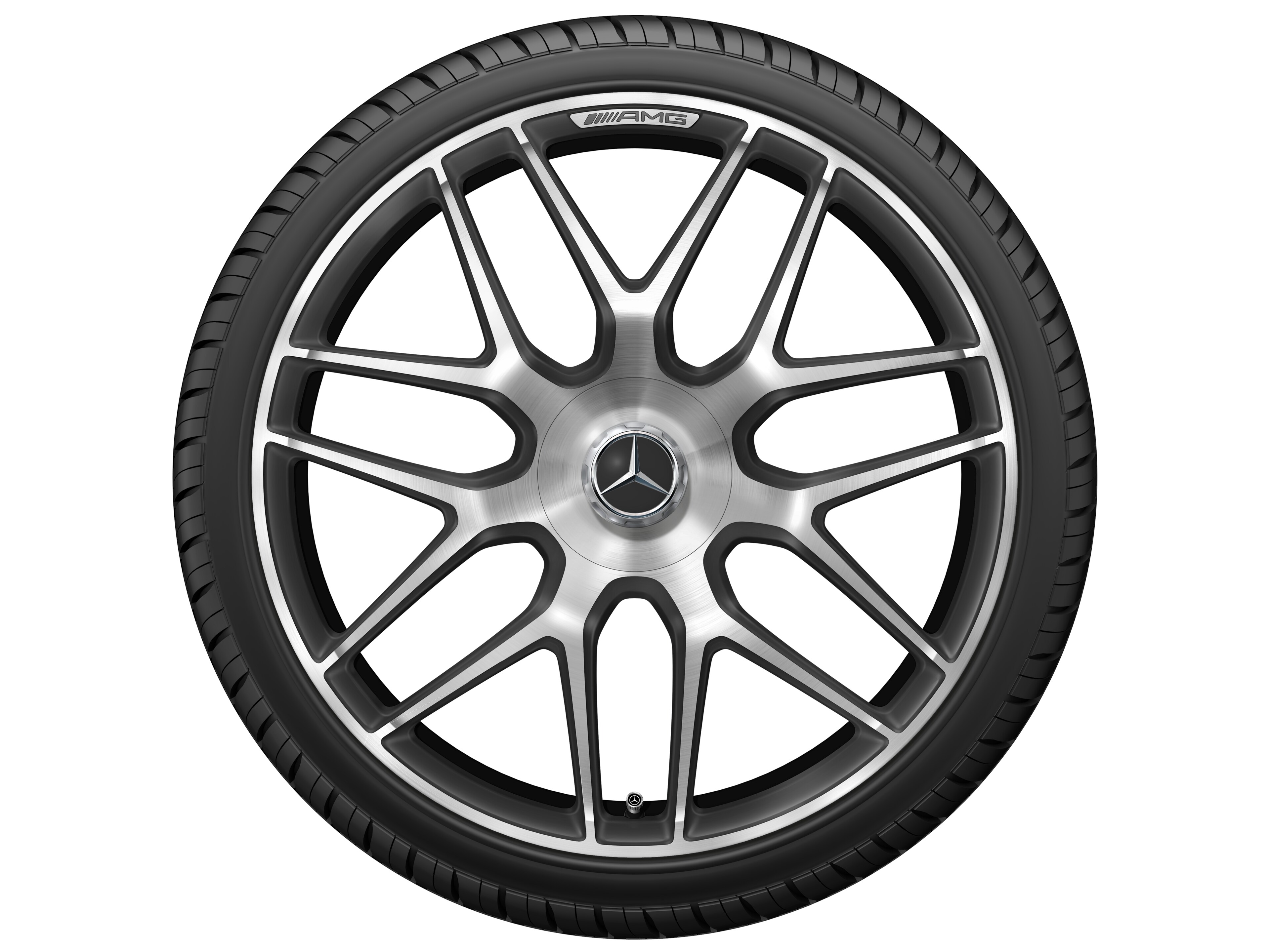 Mercedes-Benz - AMG Schmiederad Kreuzspeichen-Design, 21 Zoll, 11,5 J x 21 ET 30, schwarz matt