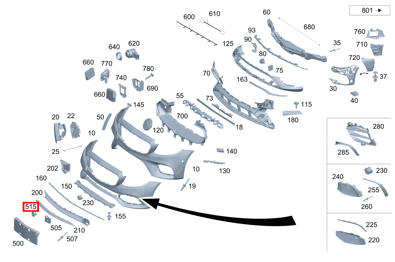 Clipsmutter BEFESTIGUNG KENNZEICHENBLENDE Mercedes-AMG E 63 S 4MATIC+ T-Modell 213 Clipsmutter BEFESTIGUNG KENNZEICHENBLENDE Mercedes-AMG E 63 S 4MATIC+ T-Modell 213