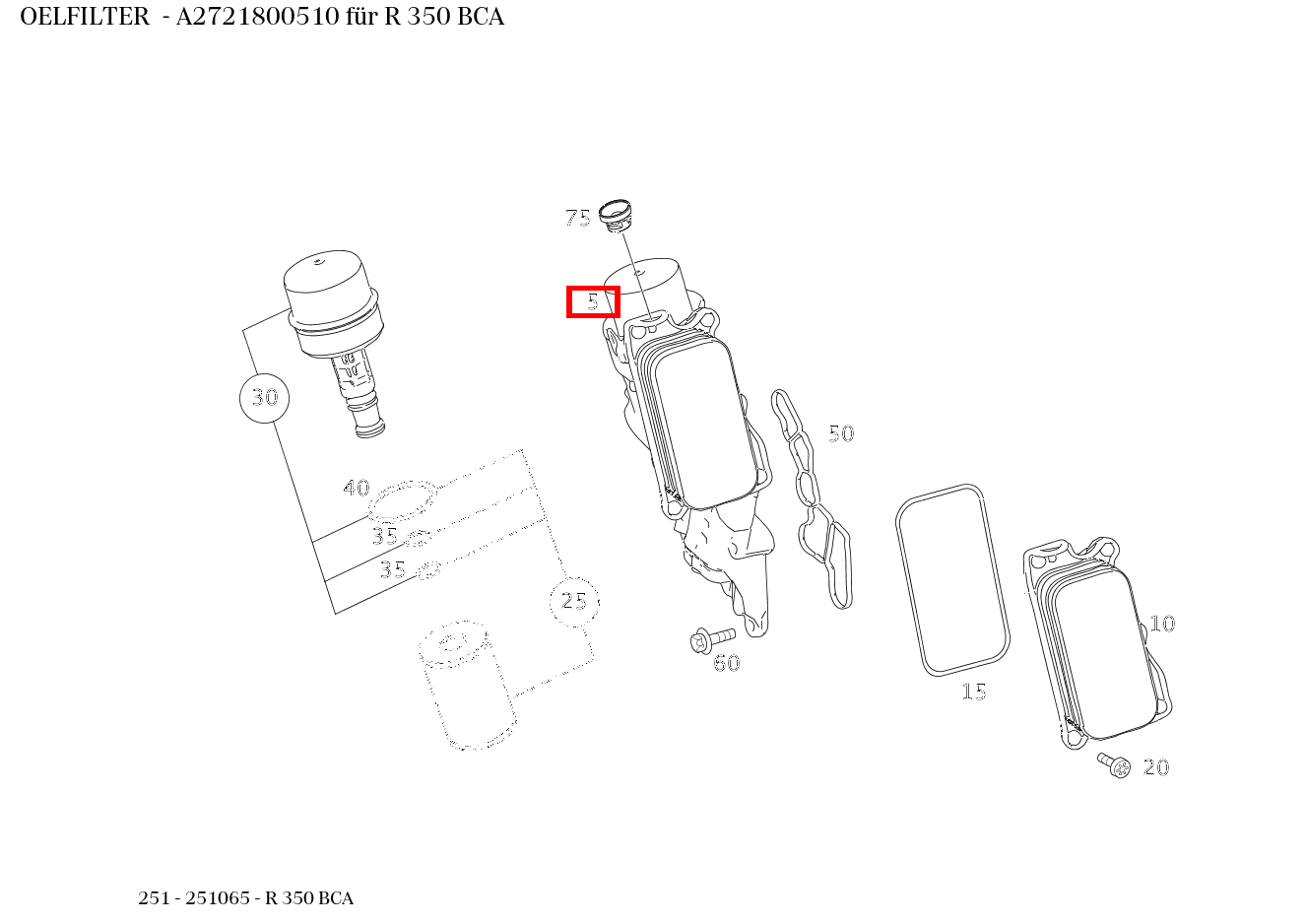 Ölfilter R 350 BCA 251 Ölfilter R 350 BCA 251