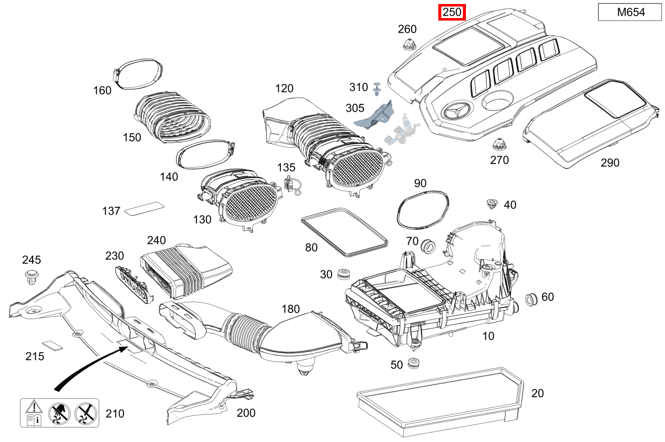 Motorabdeckung E 300 d Cabriolet BCA 238 Motorabdeckung E 300 d Cabriolet BCA 238