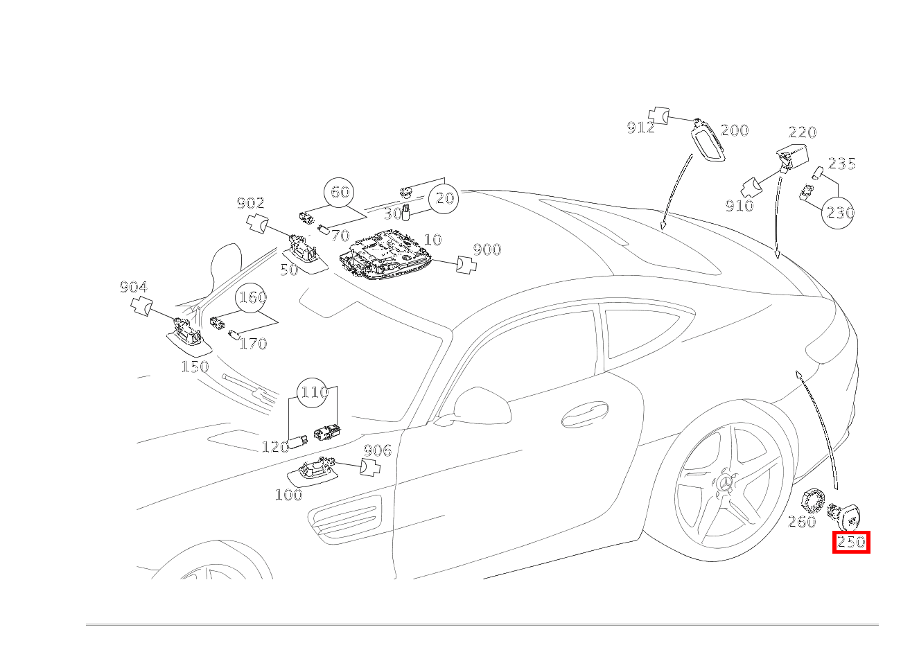 Steckdose IM KOFFERRAUM LINKS Mercedes-AMG GT S 197 Steckdose IM KOFFERRAUM LINKS Mercedes-AMG GT S 197