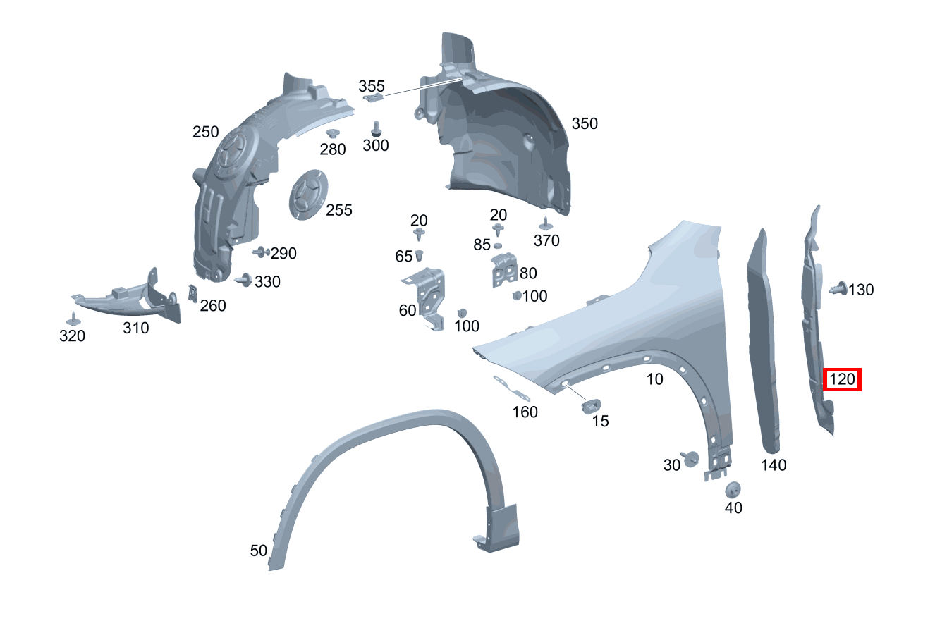 Kotflügelabdeckung Links GLA 200 4MATIC 247 Kotflügelabdeckung Links GLA 200 4MATIC 247