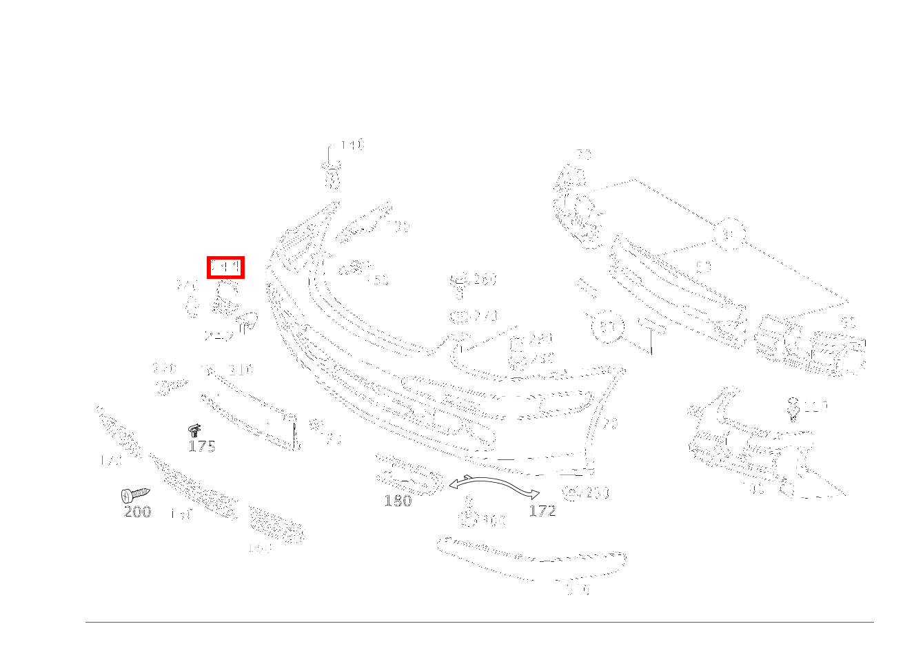 Rahmen RAHMEN SCHEINWERFERREINIGUNGSANLAGE, RECHTS SLK 320 AMG KOMP 170 Rahmen RAHMEN SCHEINWERFERREINIGUNGSANLAGE, RECHTS SLK 320 AMG KOMP 170