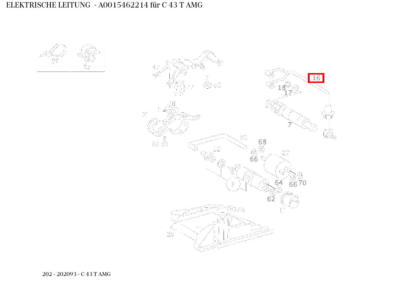 Elektrische Leitung C 43 T AMG 202 Elektrische Leitung C 43 T AMG 202