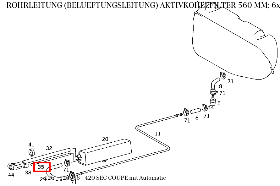 Rohrleitung STUETZBATTERIE; 6x1mm , , und weitere kaufen 
