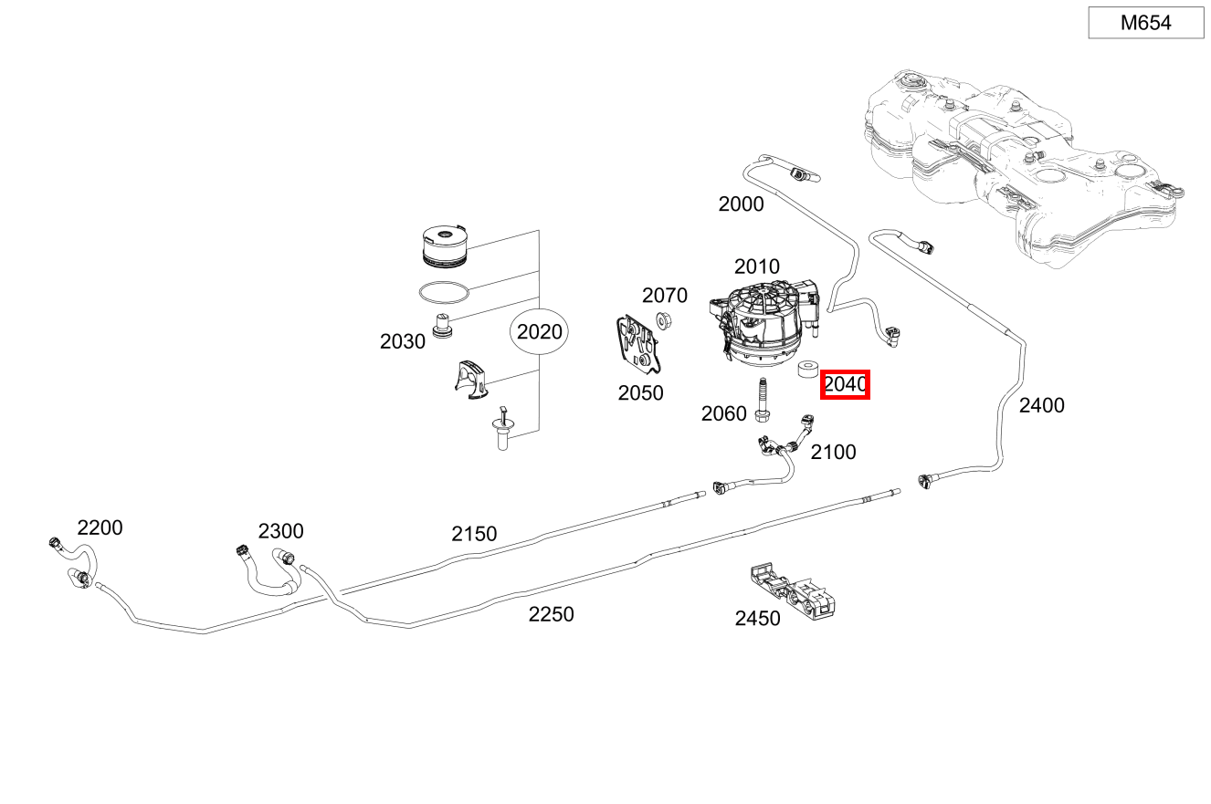 FLACHDICHTRING AN KRAFTSTOFFILTER CLA 118, 220 180, GLE 167 und  
