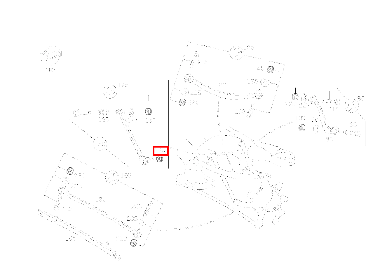 Sechskantmutter SPURSTANGE AN RADTRAEGER RECHTS; M10 S 350 L 4-MATIC 220 Sechskantmutter SPURSTANGE AN RADTRAEGER RECHTS; M10 S 350 L 4-MATIC 220