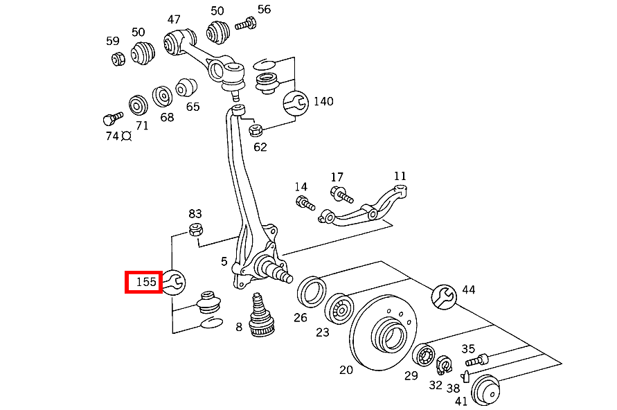 Reparatursatz MANSCHETTE FUER TRAGGELENK 420 SEC COUPE mit Automatic 126 Reparatursatz MANSCHETTE FUER TRAGGELENK 420 SEC COUPE mit Automatic 126