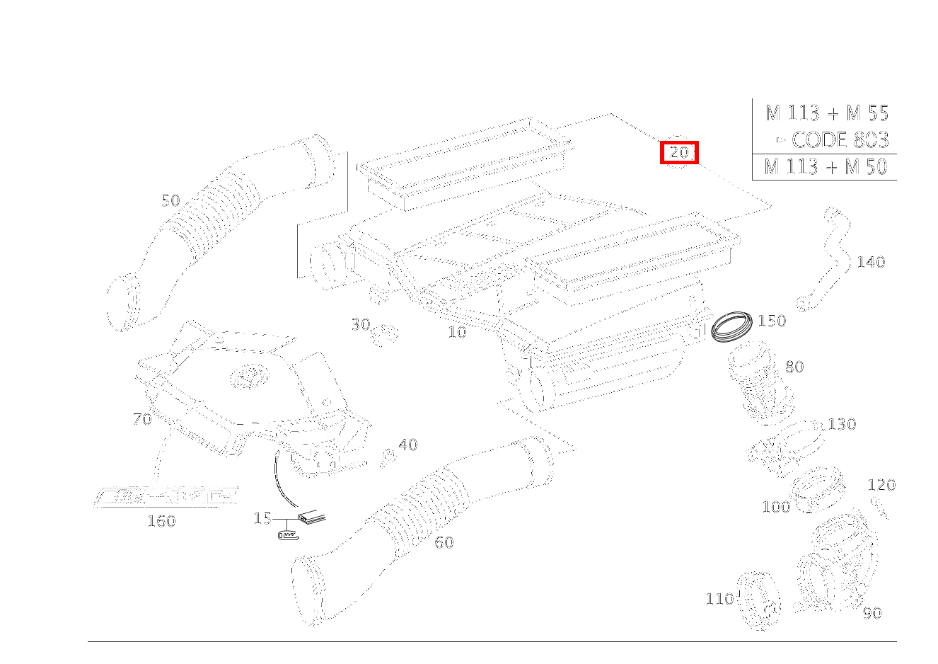 Teilesatz Filtereinsatz CL 55 AMG F1 215 Teilesatz Filtereinsatz CL 55 AMG F1 215