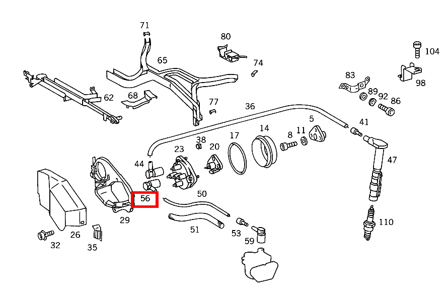 VERBINDUNGSSTECKER ZUENDVERTEILER 500 SL Roadster mit Automatic 129 VERBINDUNGSSTECKER ZUENDVERTEILER 500 SL Roadster mit Automatic 129